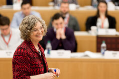 Kelley School of Business professor teaches in a classroom